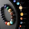 Women's Universe Eight Planets Galaxy Solar System Bracelet with Natural Crystal Stone Beads Jewelry Gift