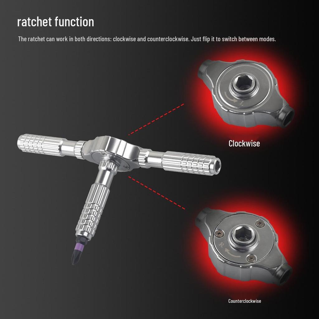 42-in-1 Multi-Functional Ratchet Screwdriver Set with High-Hardness S2 Steel Bits
