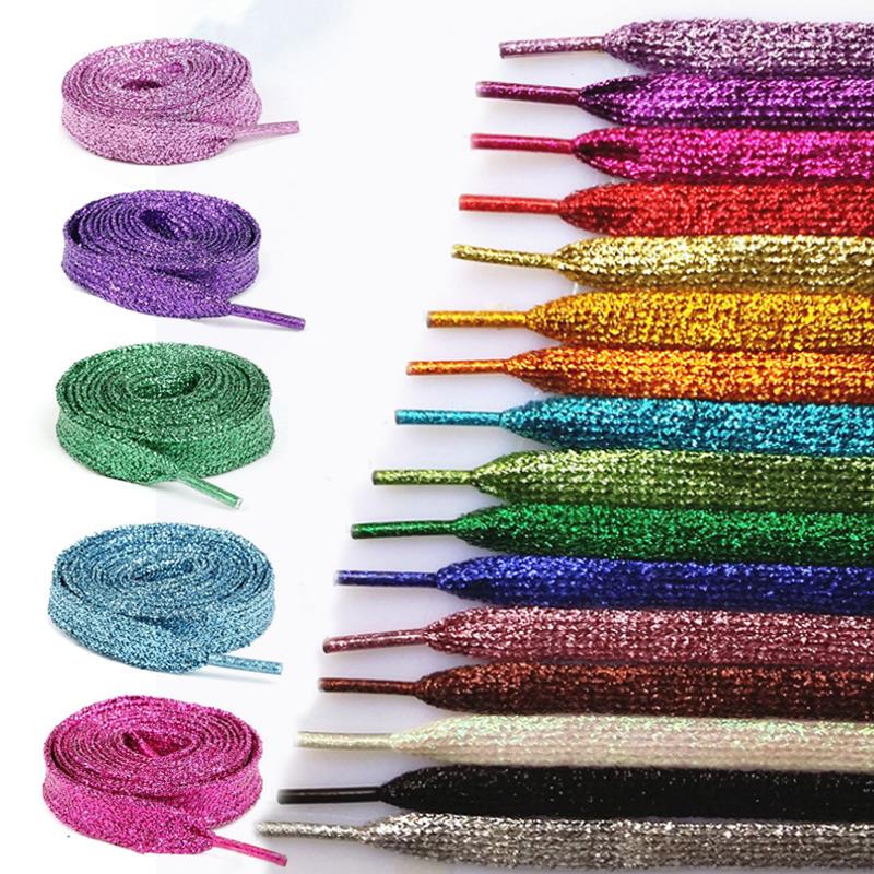 Good Product Men and Women Flat Leisure Waxing Waterproof Shoes LACES Fashionable Glitter Shoelaces