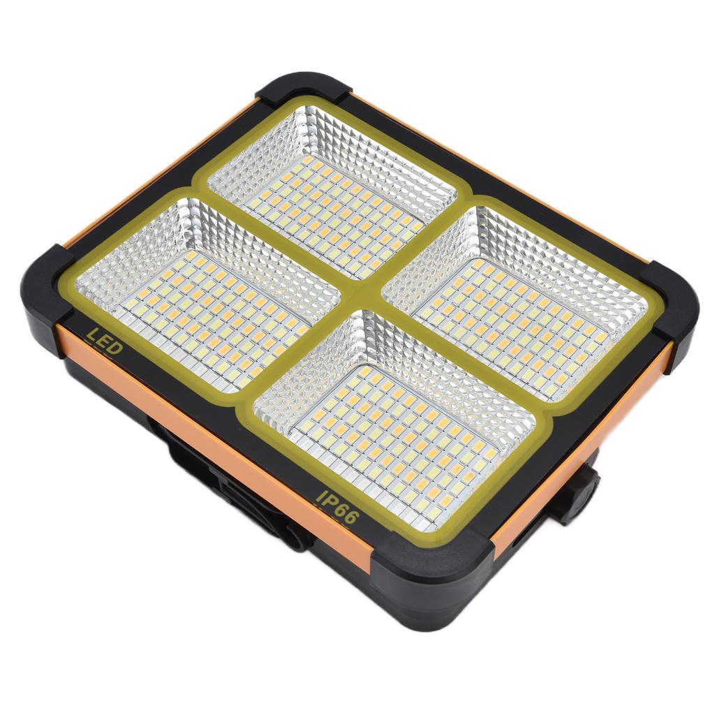 Solar Work Light LED Rechargeable 4 Modes 1000W Waterproof Portable Outdoor Work Lamp for Camping