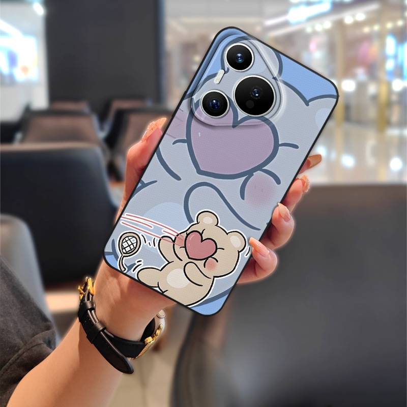 Защитный чехол-обертка для телефона Huawei P70 Pro/Pura 70 Pro+ Задняя крышка ТПУ Водонепроницаемый Мультяшный Чехол для телефона для пары