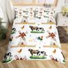 Milk Cow Wild Animals Pattern Duvet Cover Set King Queen Size Polyester Comforter Cover For Kid Girl Bedding Set With Pillowcase