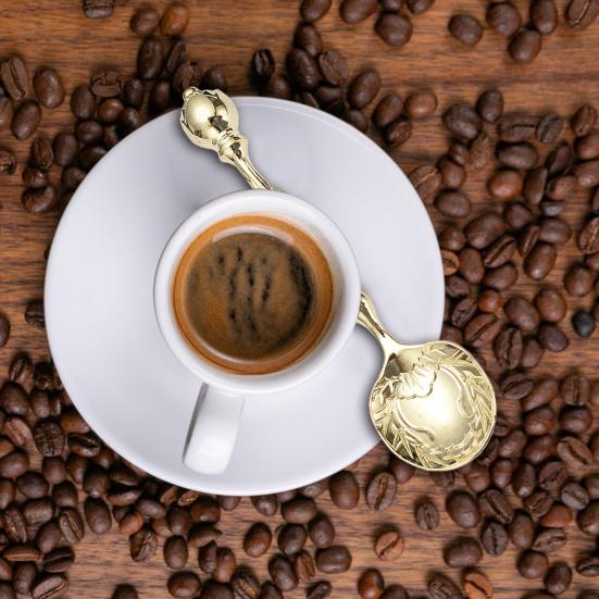 Кофейная ложка, резная чайная ложка, винтажная европейская дворцовая посуда, десертные ложки для кухни