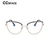 53101 Cat Eye Anti Blue Metal Brand Glasses Frames Women Optical Fashion Computer Eyeglasses