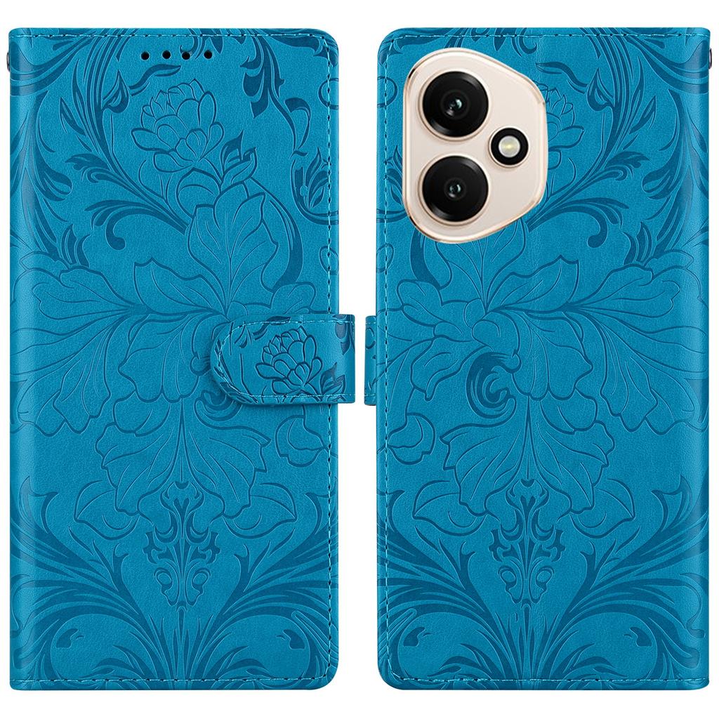 Для Honor 400 5G (Глобальный) Кожаный чехол с тисненым цветочным узором, кошелек-подставка, откидная крышка для телефона