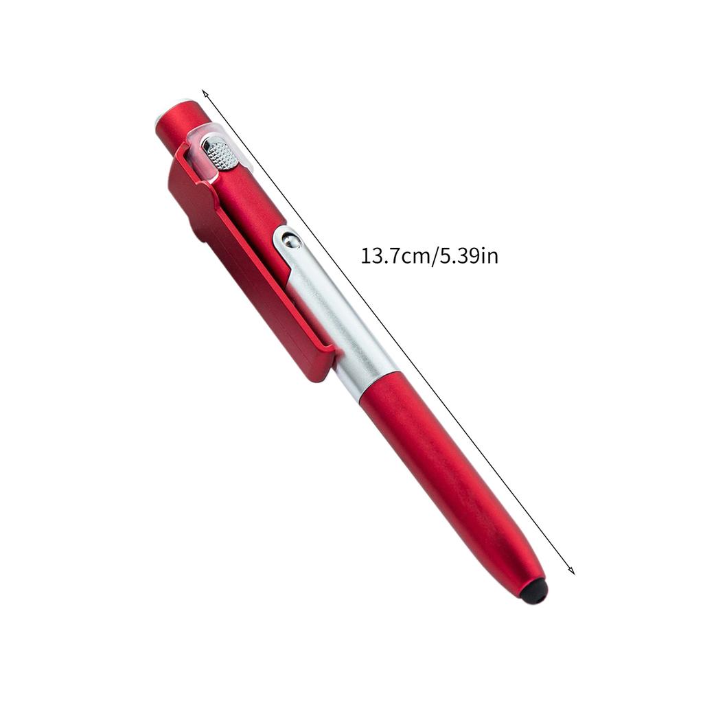 5 шт. многофункциональная шариковая ручка 4-в-1 ручка для письма со стилусом светодиодная подсветка складная подставка для телефона для офисного персонала