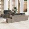 VidaXL 6-Piece Garden Sofa Set with Grey Cushions In Poly Rattan 3349095