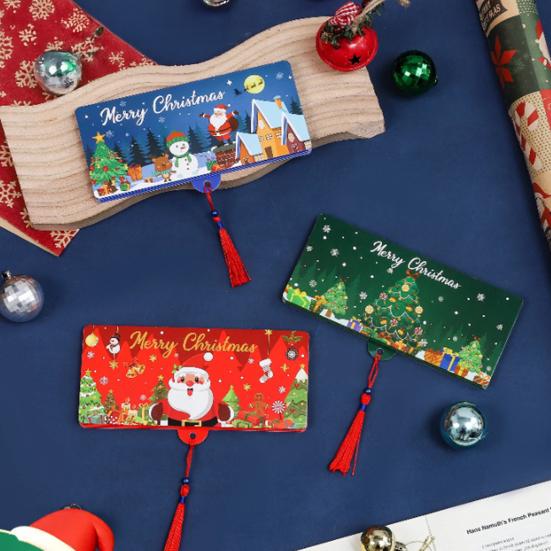 Christmas Cash Gift Envelopes Surprise Xmas Money Gift Card Holder with 6 Slots DIY
