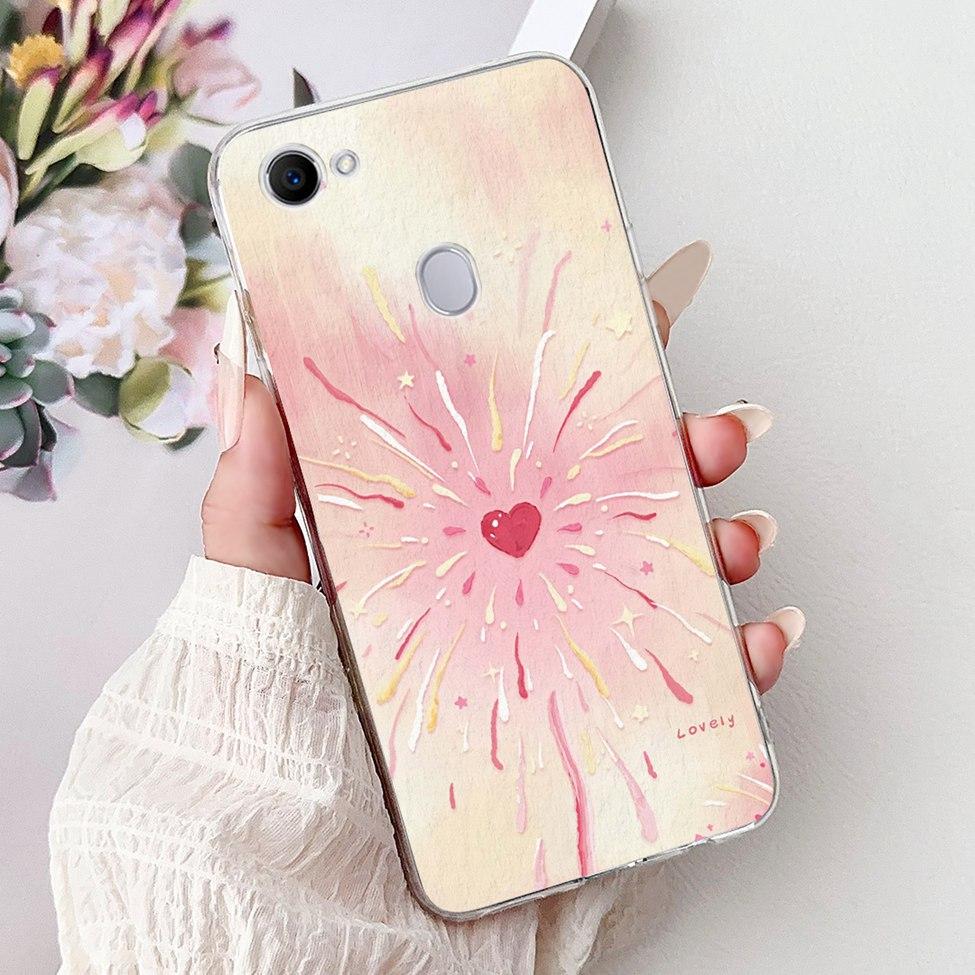 Прозрачный чехол для Oppo F7 Kawaii Милый Кот Модный Цветок Забавный Роскошный Расписной Мягкий Задний Чехол для Телефона OppoF7 CPH1821 CPH1819