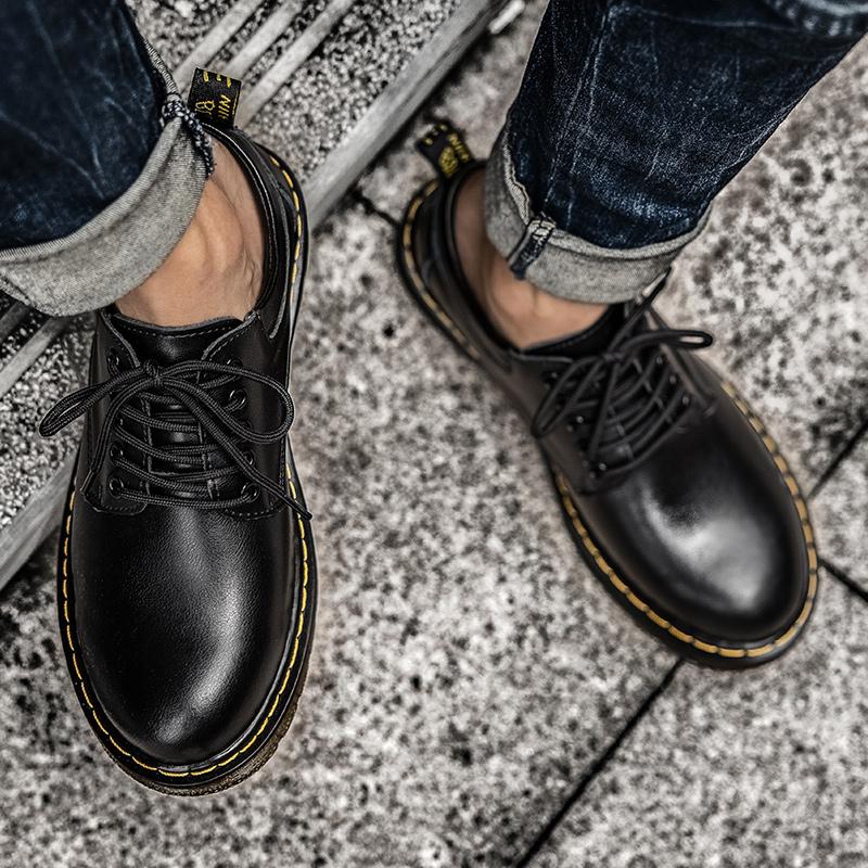 38-48Мужская обувь из натуральной кожи Большой размер Водонепроницаемая уличная обувь Оксфорды Обувь Дерби Мужские броги Кожаная обувь
