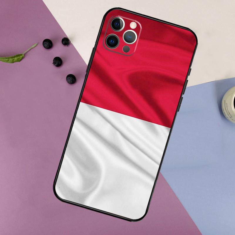 Чехол для телефона с флагом и картой Индонезии для iPhone 16 15 13 12 11 14 Pro Max Mini X XR XS Max 7 8 Чехол Funda