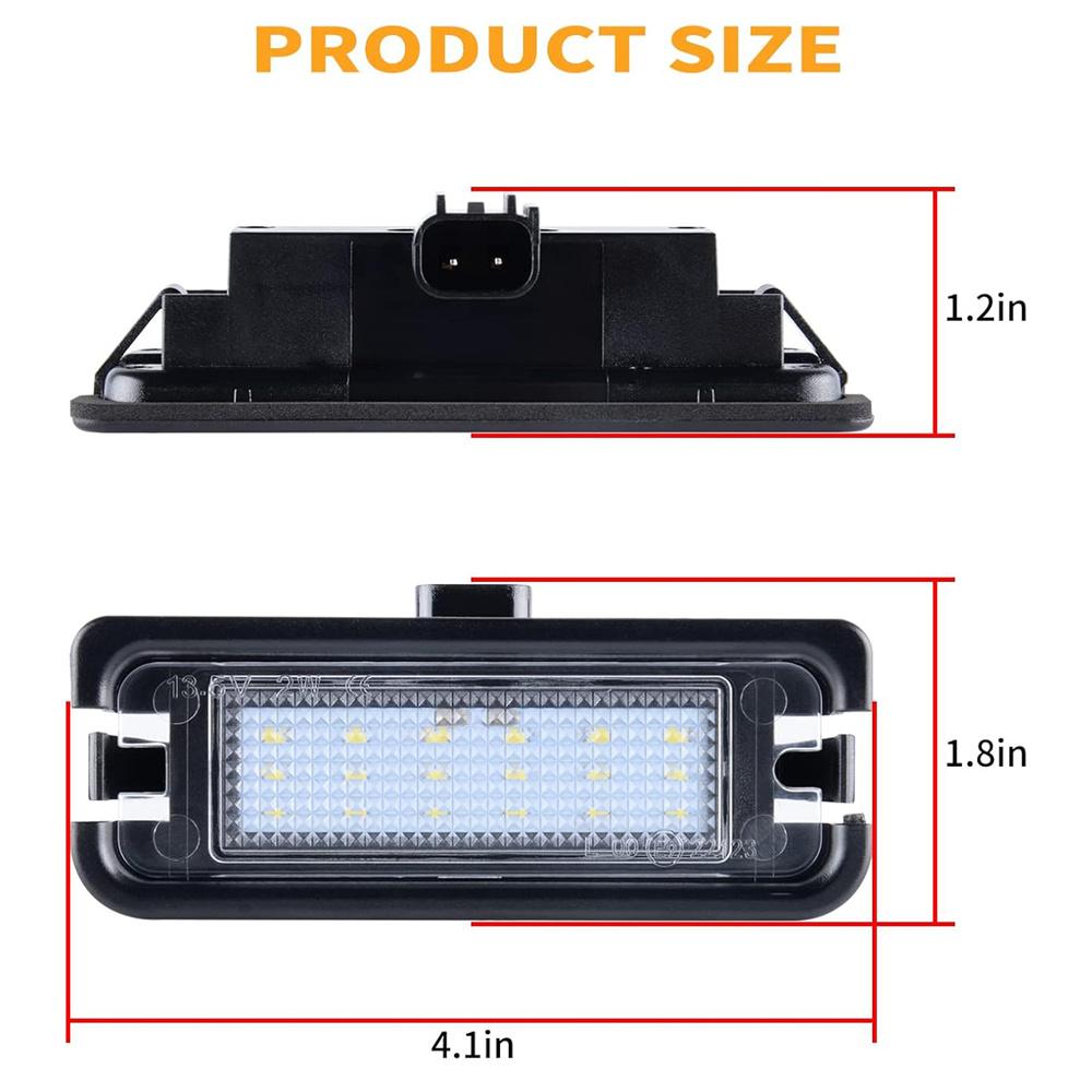 2x White LED Number License Plate Lights Lamps For Ford Mustang 2015-2021 6000K