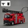 1:18 Автоцистерна Алюминиевая Лестница Пожарная Машина Модель Игрушки Машина Литой Металл Строительная Машина Двери Открываются Звук Свет Игрушка Подарок Мальчику