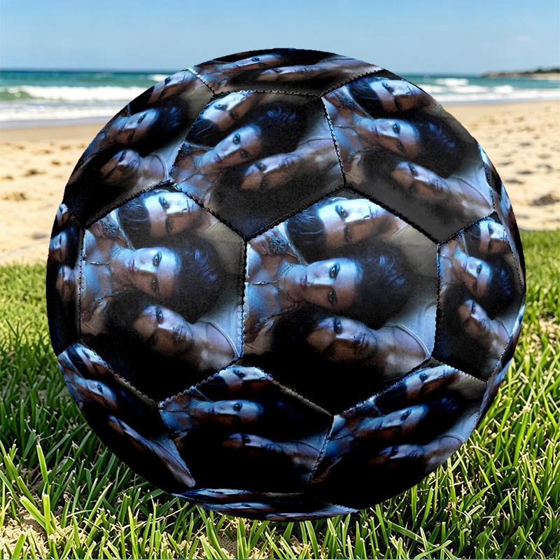 The Vampire Diaries Print Size 5 Soccer Ball, PU Wear Resistant Football for Match Training and Daily Practice, Birthday Gift for Soccer Fans