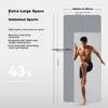 JD Original Yoga Mat for Men, Professional TPE Fitness Mat, 185*85cm, Thickened 8mm, Non-Slip, Soundproof, Shock-Absorbing Exercise Mat, Gray