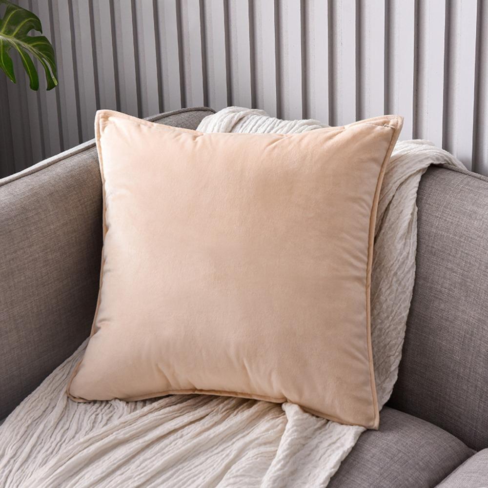 Nordic Style Cushion Cover Solid Color Sofa Pillowcase Velvet Throw Pillow Cover Living Room