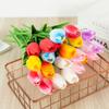 Artificial Flowers PU Tulips Bouquet Faux Plants for Wedding Room Home Hotel Party Event Decor