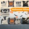 Декоративная льняная наволочка на подушку на Хэллоуин с односторонним принтом (Вставка для подушки не входит в комплект)