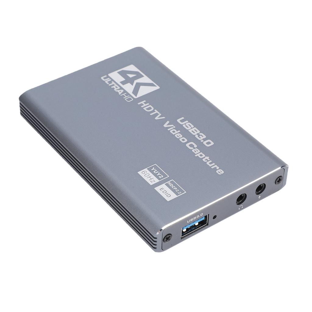 Карта захвата видео 4K HD Мультимедийный интерфейс USB 3.0 60 кадров в секунду Игровое прямая трансляция Plug and Play Низкая задержка Запись для