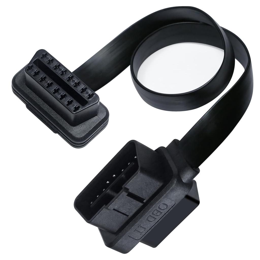 DCHAV OBD2 ODB II Cable Extension Cable Flat Ultra Thin 16 Pin 16 Core