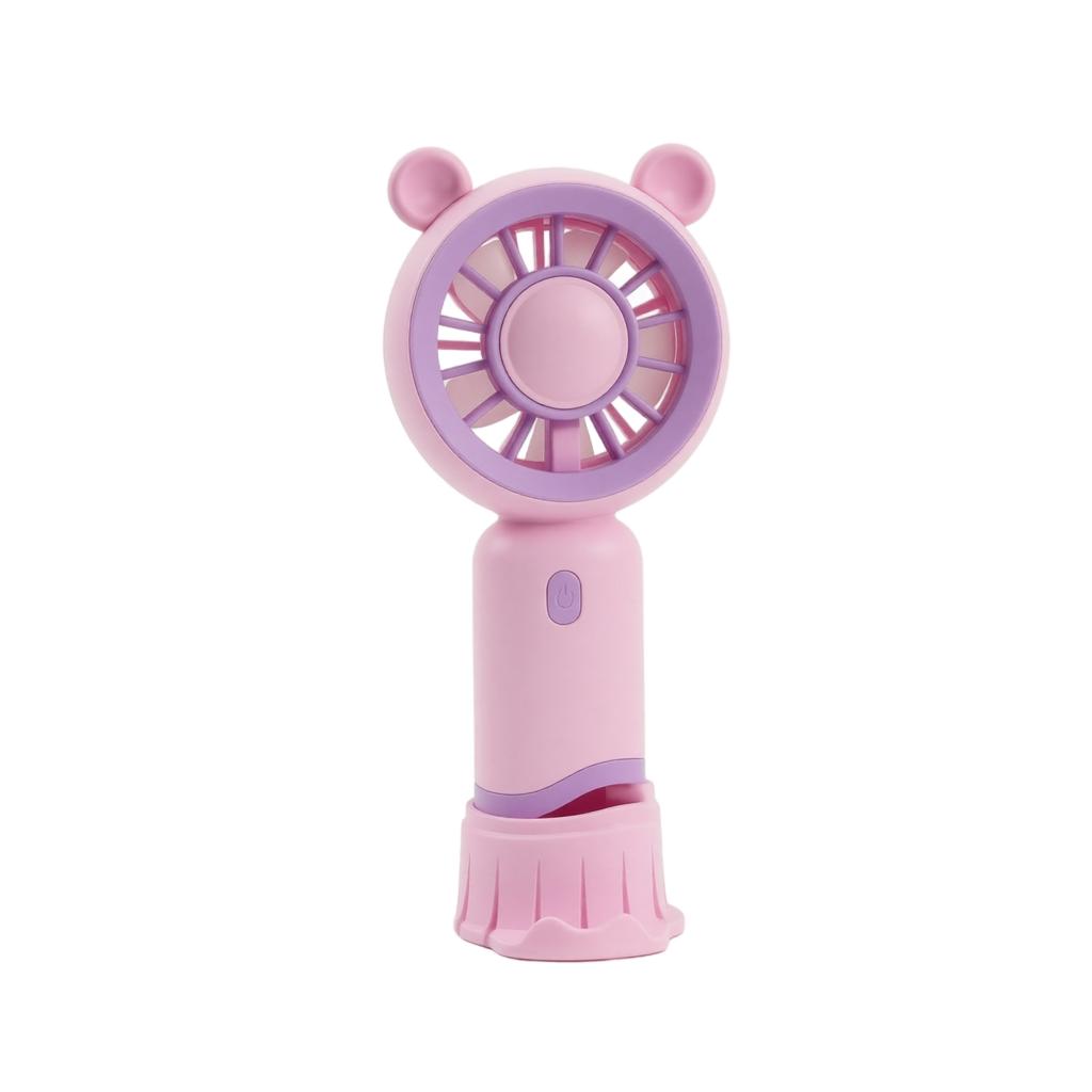 Portable Handheld Mini Fan with Adjustable Speed Settings Desktop Stand Rechargeable Battery Operated Small Fan for Personal Use