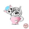 Original Owl Beads 100% 925 Silver Lucky Cat Elephant Charms Fit Original 925 Bracelet DIY Jewelry Making Women's Gift