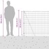 Welded Wire Fence with Concrete Foundation 10 x 1.2 m (W x H)