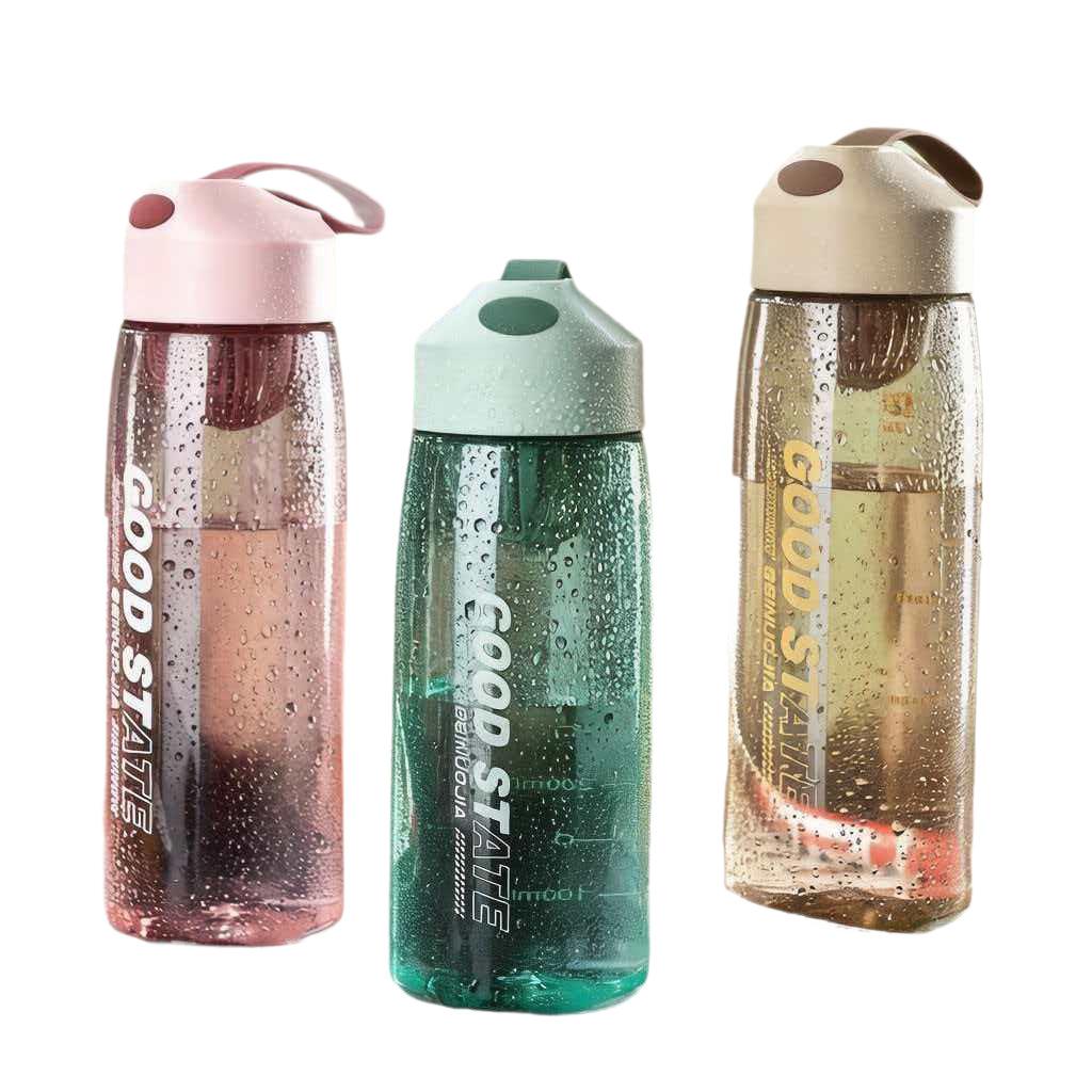 Water bottle new water cup with tea leak plastic cup student outdoor portable sports cup high value simple drop-resistant cup