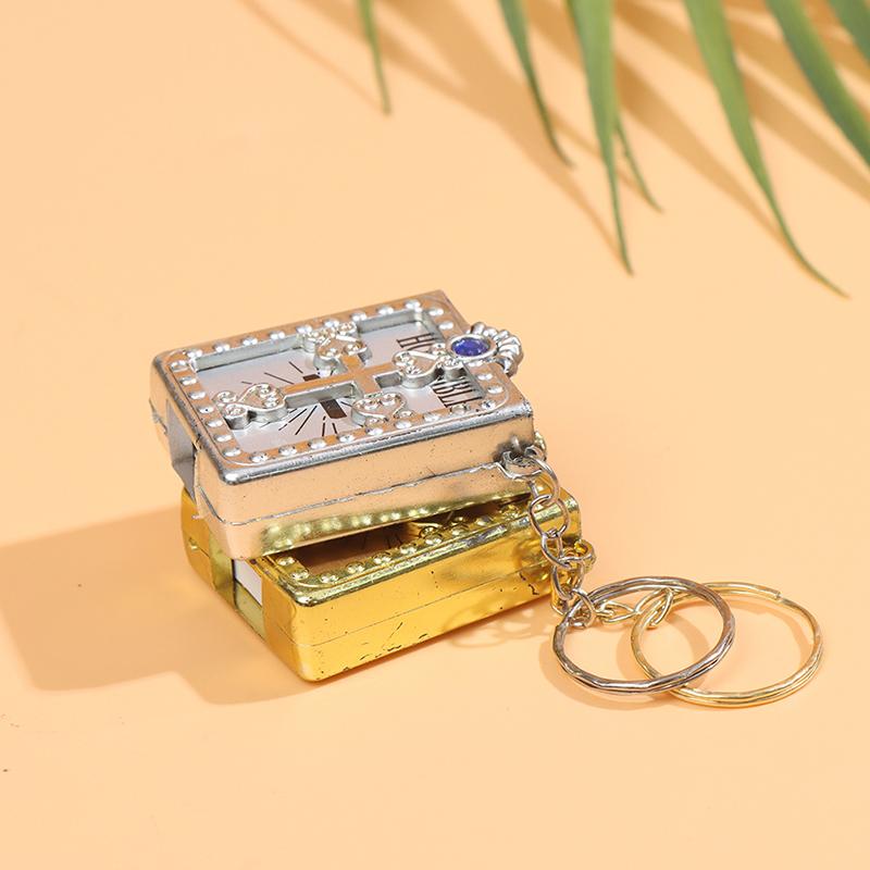 Мини-брелок с Библией, религиозный христианский брелок с крестом Иисуса, молитвенный подарок