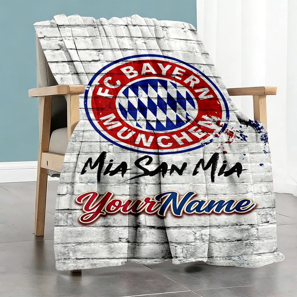 Fc Bayern München 8 Personalized Name Blanket Throw Customizable Blanket Warmthful Decor Great for Living Room Couch Office Office Chair