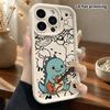 Phone case: 2D flat design, suitable for iPhone 18 17 16 15 14 13 Pro protective case, guitar little dinosaur, perfect Christmas and Halloween holiday