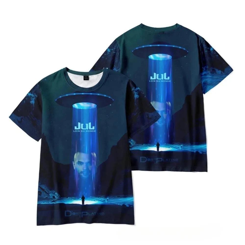 Летняя детская одежда для взрослых, хип-хоп-тренд, футболки с коротким рукавом, топы, свободная уличная одежда, популярный рэпер JuL, новый альбом, 3D футболки
