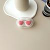 Heart Contact Lens Case with Tweezer Mini Cute Eyes Care Contact Lenses Container Box Travel Kits Eyewear Accessories Organizer