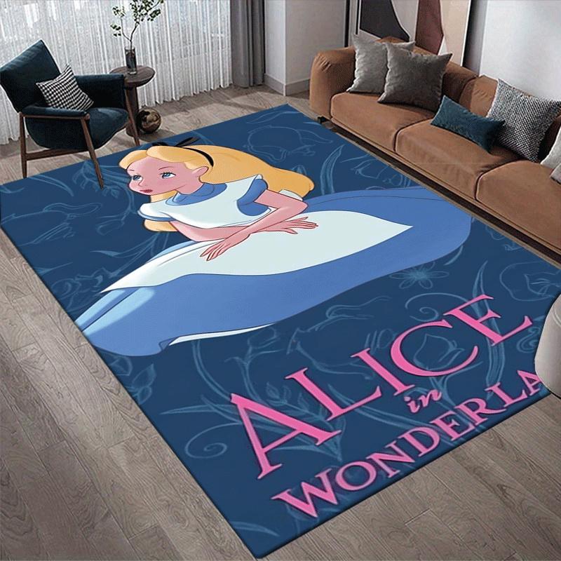 1pc Alice in Wonderland Maze Pattern Area Rug Soft Flannel Floor Mat for Living Room,Office,Bedroom and Carpet,Sofa Coffee Table Floor Mat
