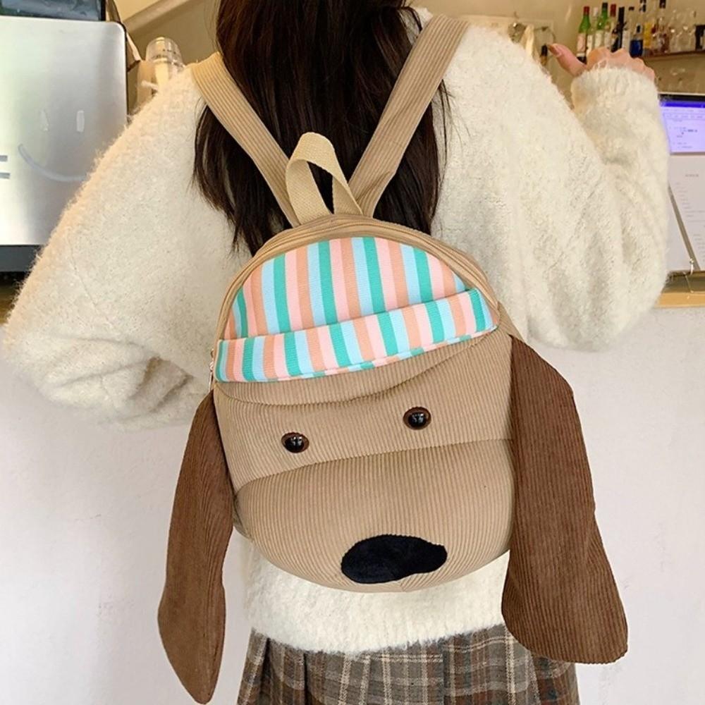 Fluffy Cartoon Plush Backpack Stuffed Students School Bag Dog Plush Doll Knapsack Kid Girl Boy