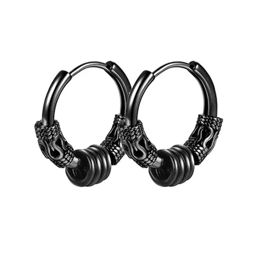 1 пара панк-серьги-кольца из нержавеющей стали с круглым тотемом для мужчин и женщин, не тускнеющие, серьги в стиле хип-хоп, мужские украшения, подарок