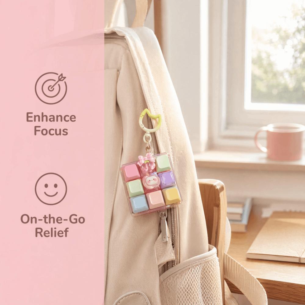 Keycap Fidget Keychain Keys Button Pinch Toy New Finger Keyboard Cap Relief Stress