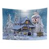 Merry Christmas Santa Claus Fireplace Christmas Gift Print Home Living Room Bedroom Wall Decoration Tapestry