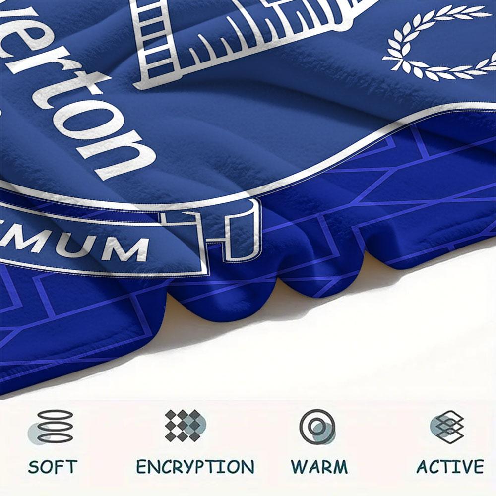 1PC Everton F.C Patterned Flannel Blanket Suitable For All Seasons for Home Decor Warmth and Comfort Gifts Holiday Present