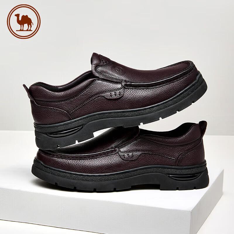 CAMEL Leather Shoes for Men, Soft Cowhide Business Casual Commuter Shoes
