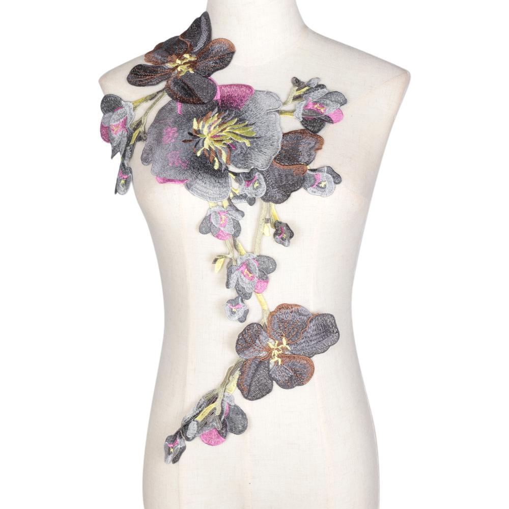 Швейные принадлежности кружевная отделка цветок вырез платья аппликация вышитый воротник нашивка на одежду