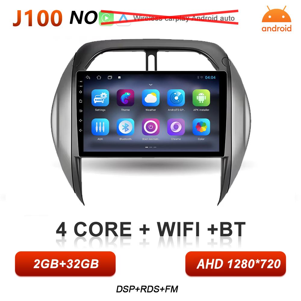 Android 16 Car Radio For Toyota RAV4 RAV 4 2003 2004 2005 Multimedia Player Video 2k Touch Screen Bluetooth 5G Wifi Wireless DVD