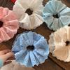 18cm Korean Candy Color Fabric Lace Scrunchie Band Sweet Oversized Rubber Bands Ponytail Tie Headbands Women Hair Accessory