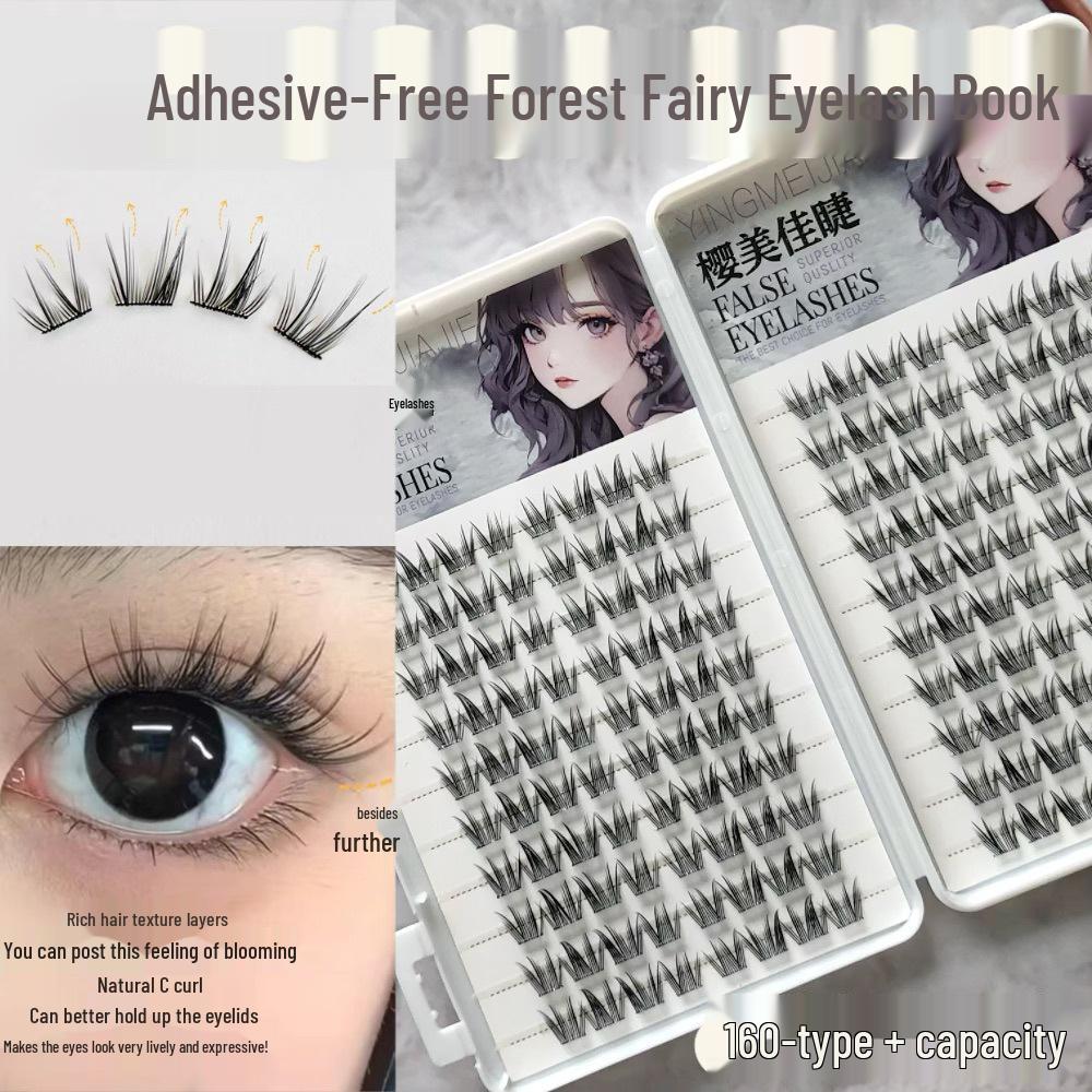 Yingmei Jia Jie Fairy Natural Cosplay lashes Hu Die Lan Ren Thick Wide Pure Rain