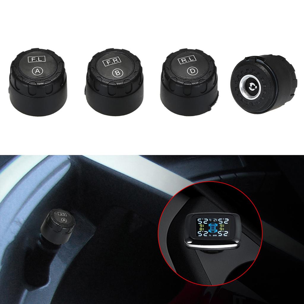 TPMS Smart Car Беспроводная система контроля давления в шинах Прикуриватель Цифровой ЖК-дисплей с