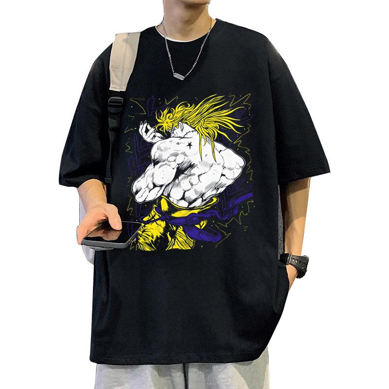 Vinegar Double Jojos Bizarre Adventure Anime Trend Tshirt Cotton Graphic Tee Unisex Unisex Summer Streetwear