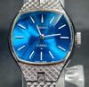 [USED] Seiko Analogue Hand-Wound Watch with Vintage Blue Dial and Silver Dial