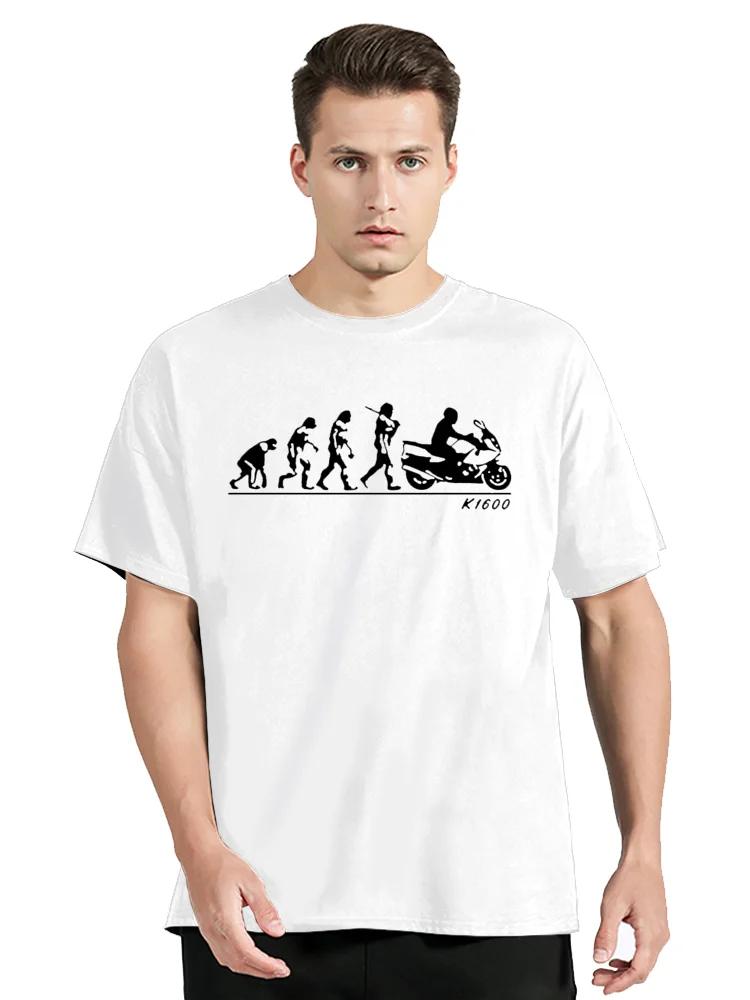 Летняя новинка, мужская футболка, эксклюзивная, забавная, хлопковая футболка Evolution, футболка большого размера, топы, футболки, уличная мужская одежда