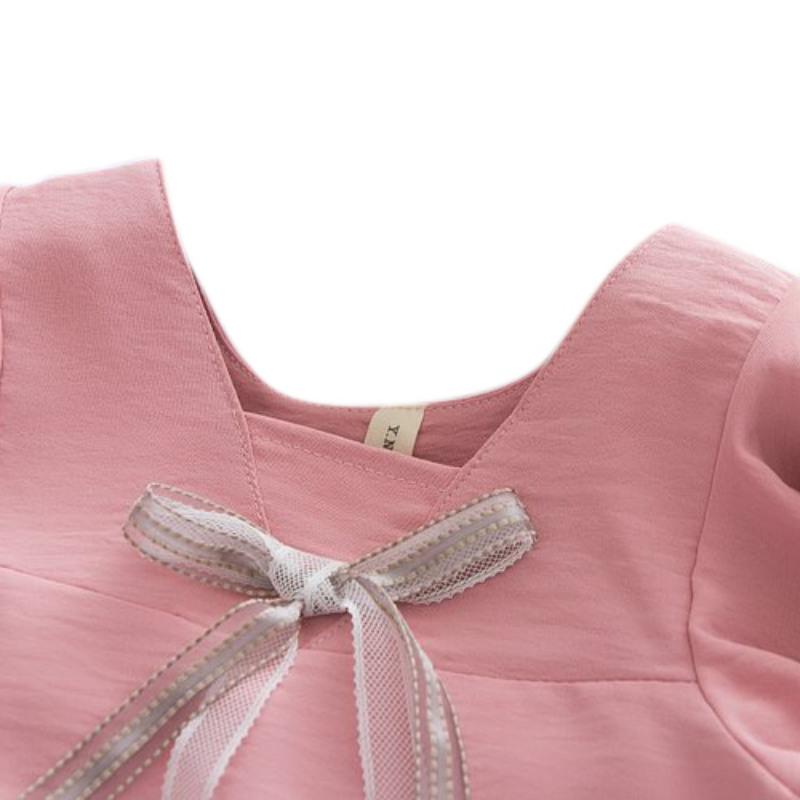 Summer Children Baby Girls Casual Fly Sleeve Bow Tops T-shirt+Short Pants Suits Costume Set