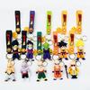 Ключница Dragon Ball Z Сон Гоку Веджета Пикколо Бижутерия Фигурки 8 см Модный Кольцо из ПОЛИВИНИЛХЛОРИДА для Мужчин Женщин Мешочек Подвеска Подарок